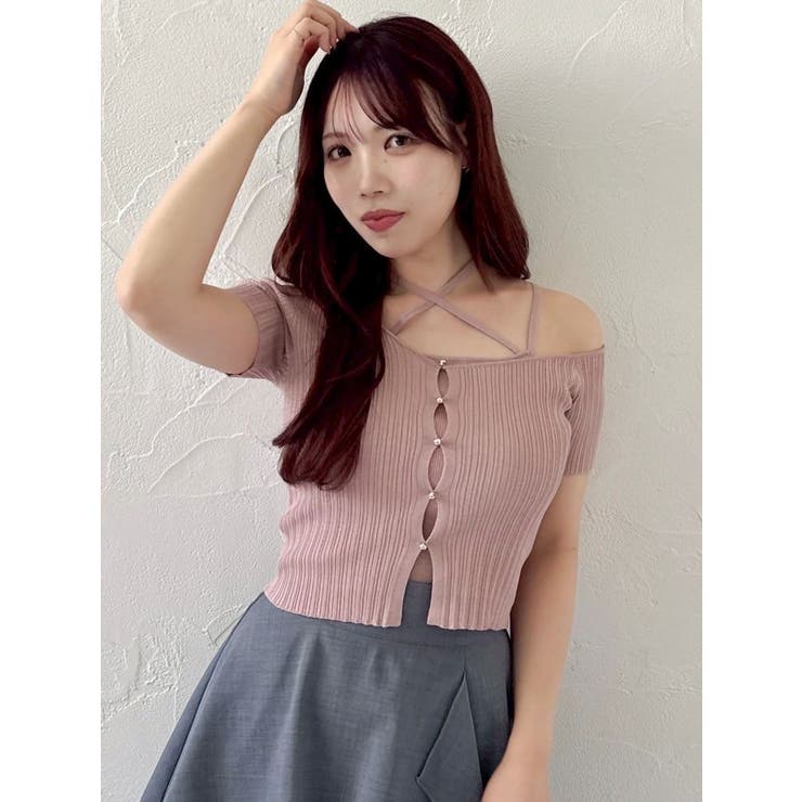 ワンショルレイヤードリブニット | dazzlin | 詳細画像21 