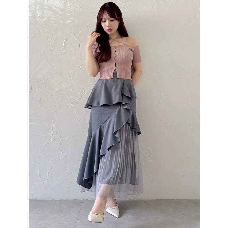 ワンショルレイヤードリブニット | dazzlin | 詳細画像23 