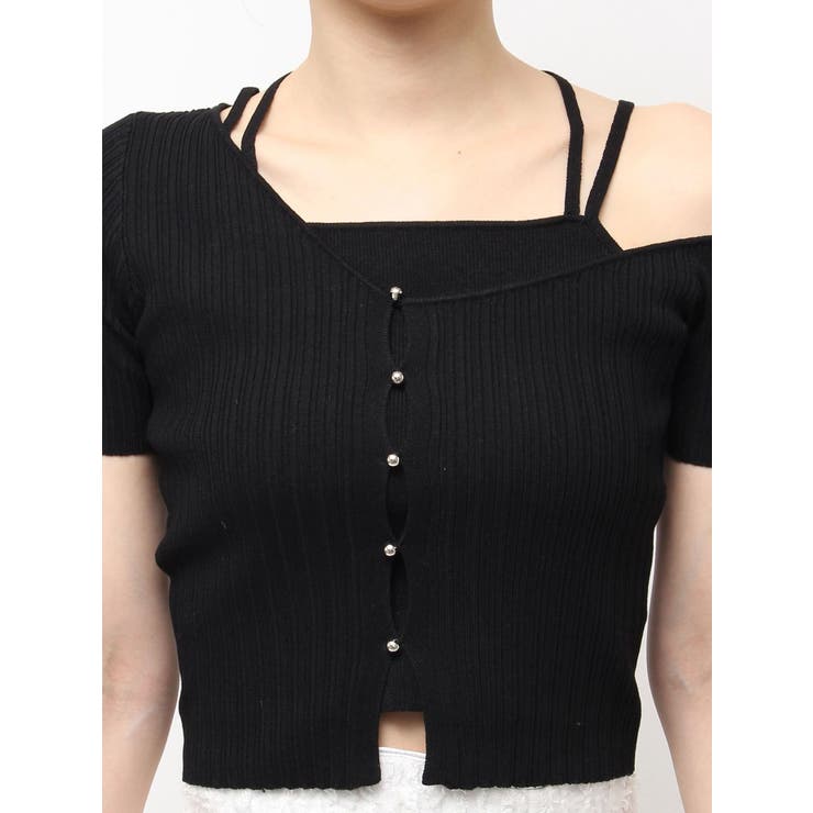 ワンショルレイヤードリブニット | dazzlin | 詳細画像30 