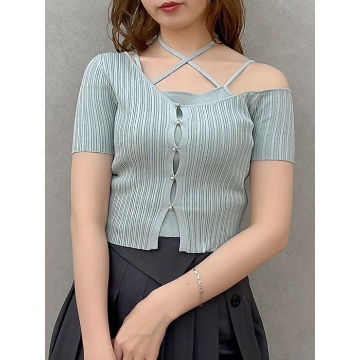 ワンショルレイヤードリブニット | dazzlin | 詳細画像7 