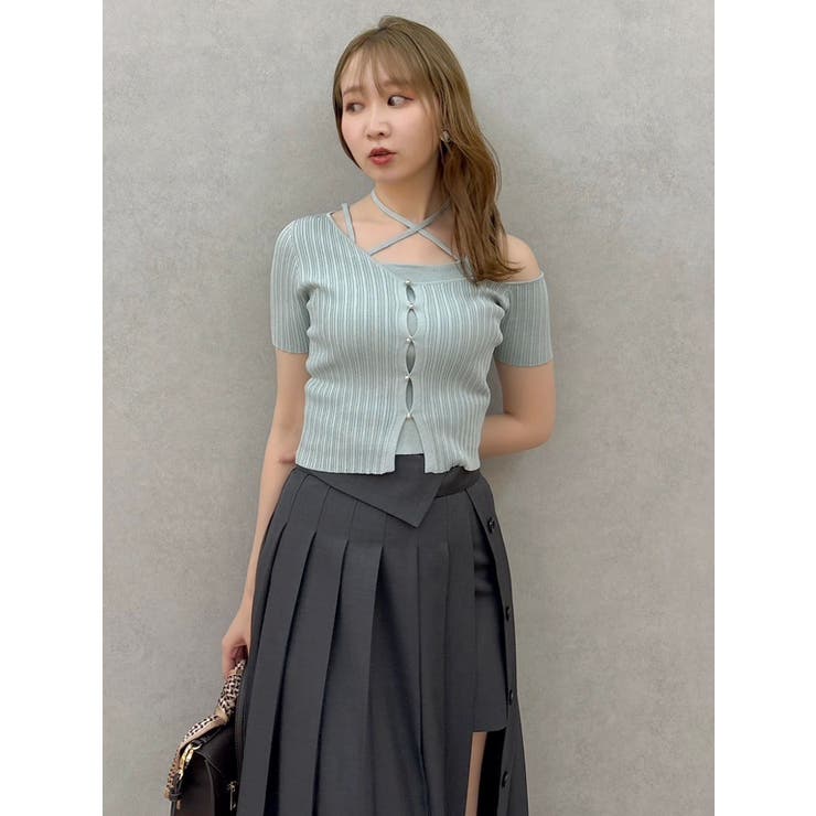 ワンショルレイヤードリブニット | dazzlin | 詳細画像8 