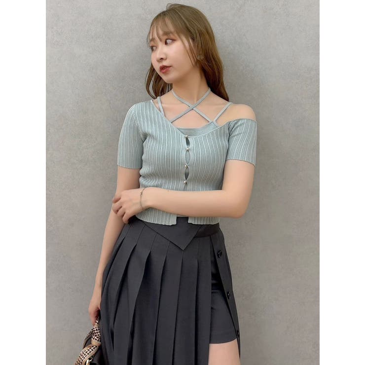 ワンショルレイヤードリブニット | dazzlin | 詳細画像9 