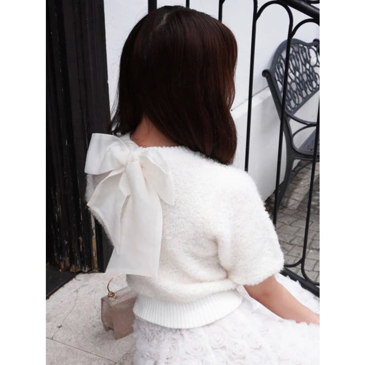 2WAYバックリボンヘアリーニット | dazzlin | 詳細画像1 