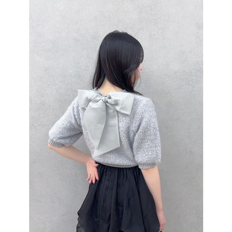 2WAYバックリボンヘアリーニット | dazzlin | 詳細画像32 