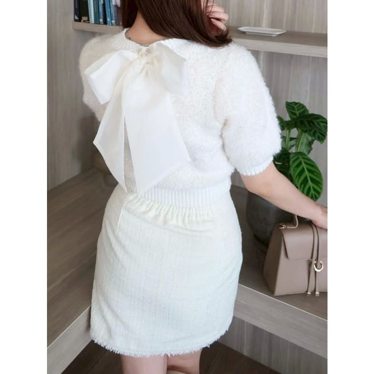 2WAYバックリボンヘアリーニット | dazzlin | 詳細画像8 