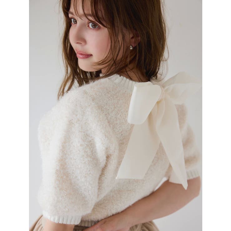 2WAYバックリボンヘアリーニット | dazzlin | 詳細画像9 