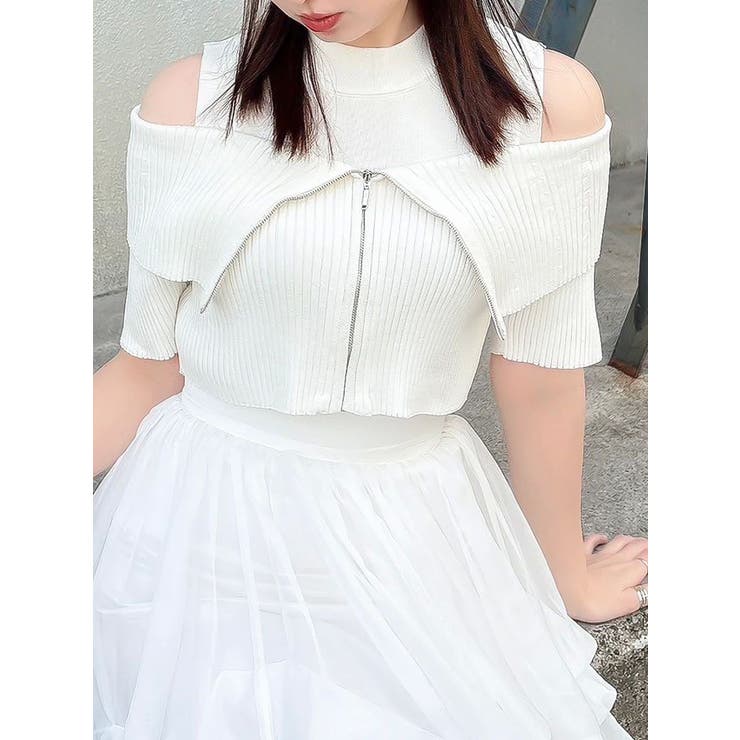 ビッグカラーレイヤードリブニット | dazzlin | 詳細画像1 