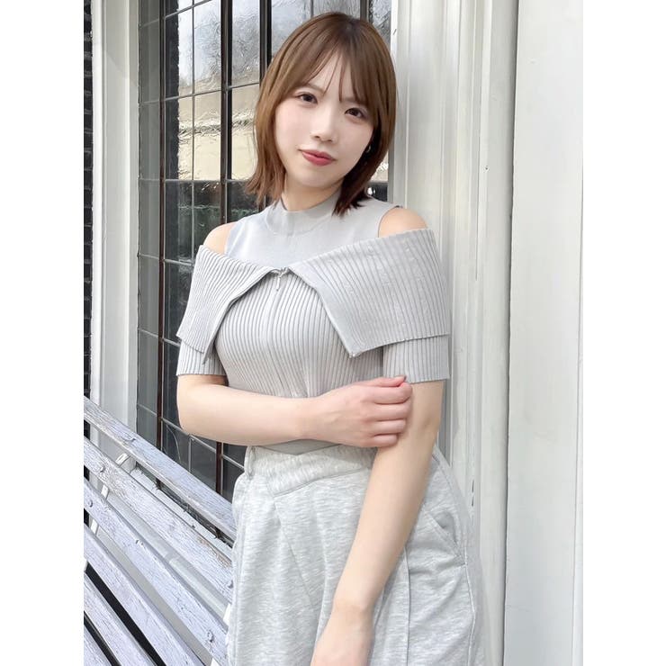 ビッグカラーレイヤードリブニット | dazzlin | 詳細画像11 