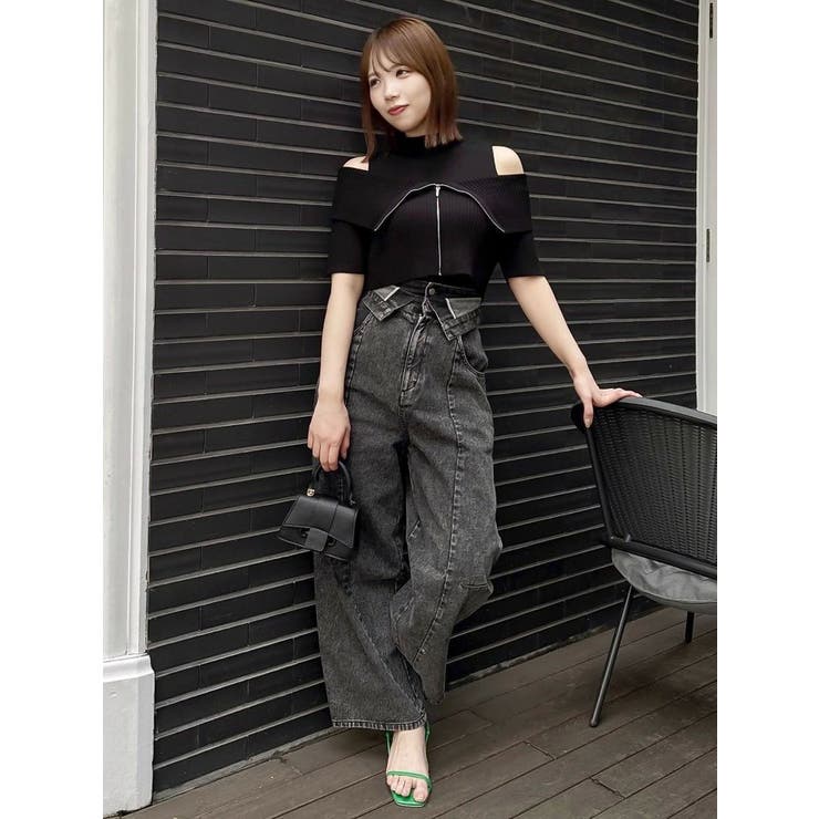 ビッグカラーレイヤードリブニット | dazzlin | 詳細画像21 