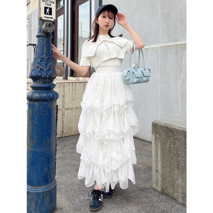 ビッグカラーレイヤードリブニット | dazzlin | 詳細画像6 