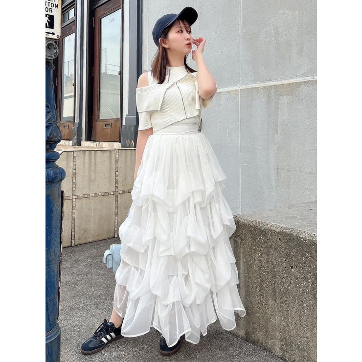 ビッグカラーレイヤードリブニット | dazzlin | 詳細画像7 