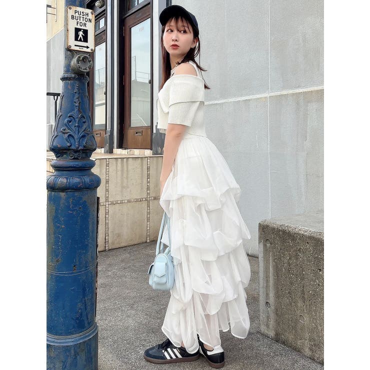 ビッグカラーレイヤードリブニット | dazzlin | 詳細画像8 