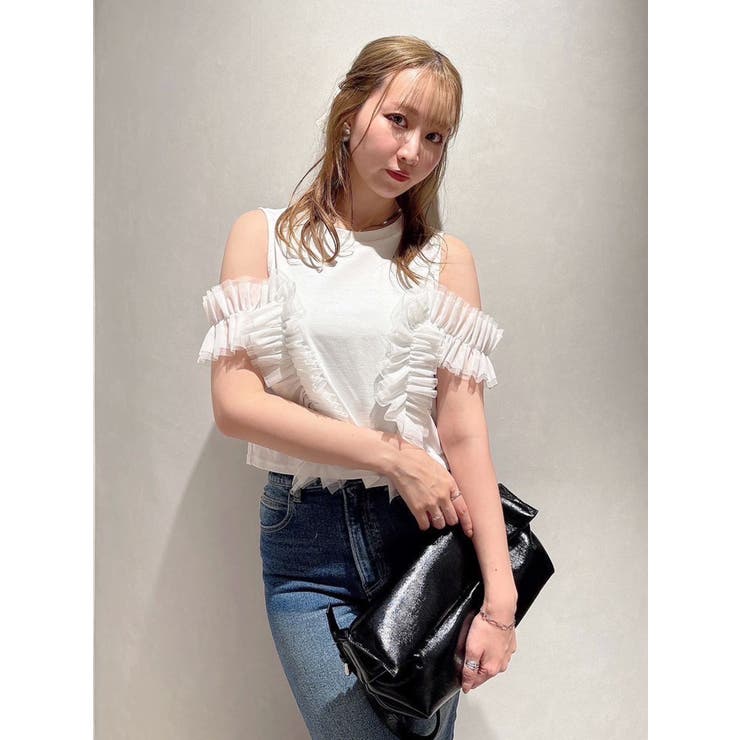 フリルギャザードッキングカットソー | dazzlin | 詳細画像13 