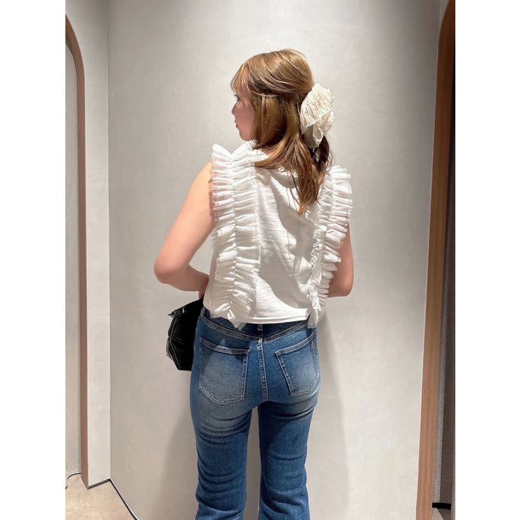 フリルギャザードッキングカットソー | dazzlin | 詳細画像15 