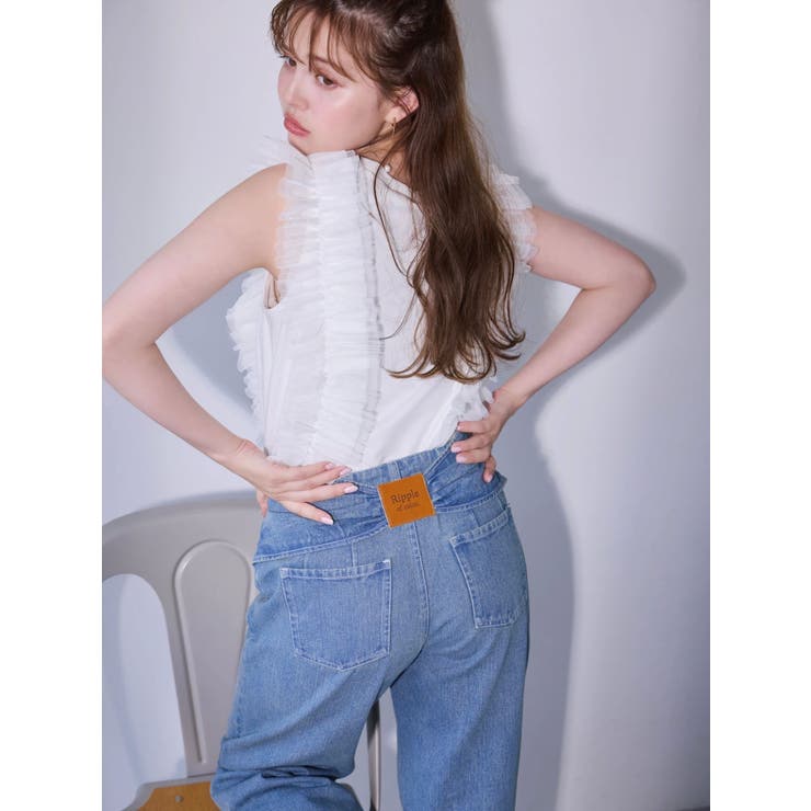 フリルギャザードッキングカットソー | dazzlin | 詳細画像5 