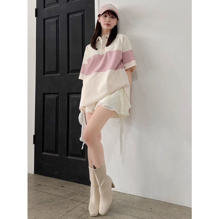 ラガーオーバーシャツ | dazzlin | 詳細画像3 