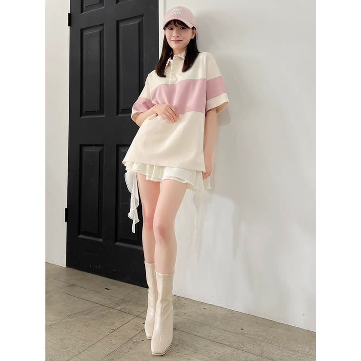 ラガーオーバーシャツ | dazzlin | 詳細画像4 