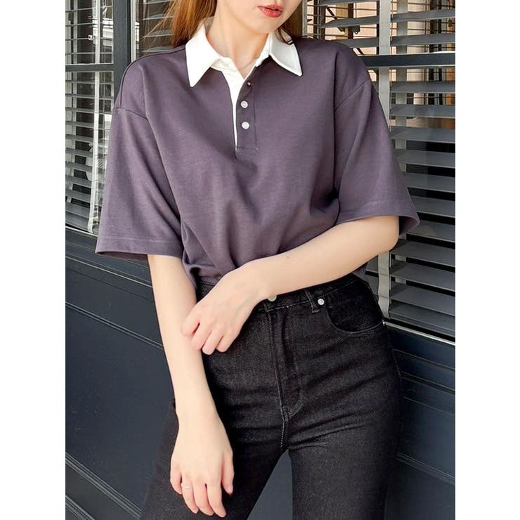 チャコールグレー | ラガーオーバーシャツ | dazzlin