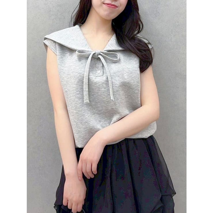 グレー | 【WEB限定追加】セーラーカラースウェット | dazzlin