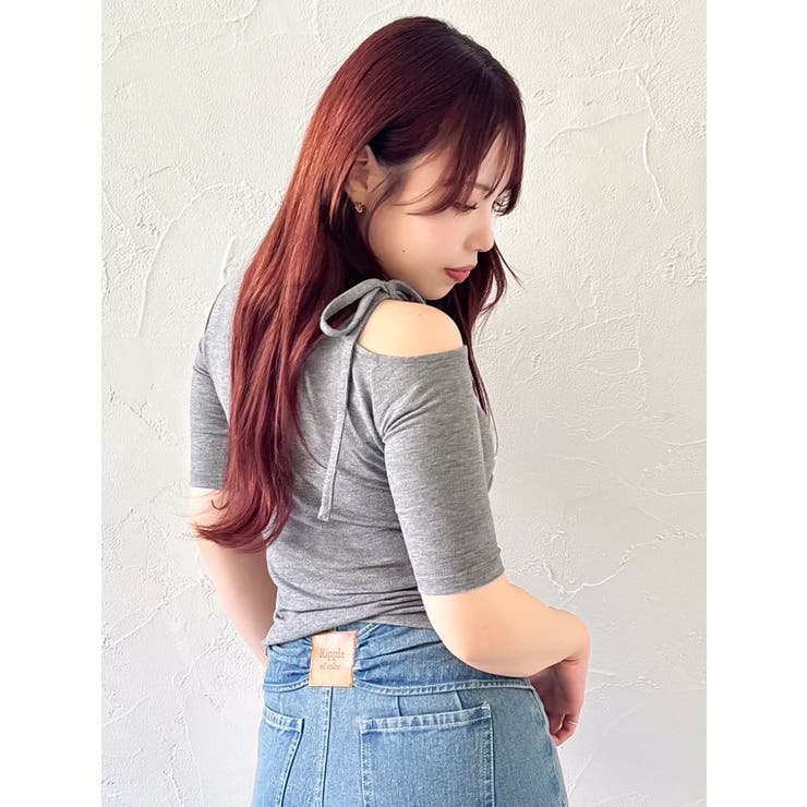 ワンショルギャザーカットトップス | dazzlin | 詳細画像17 