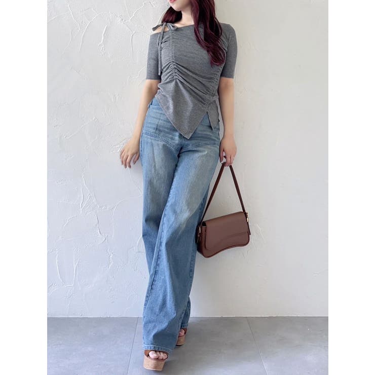 ワンショルギャザーカットトップス | dazzlin | 詳細画像19 