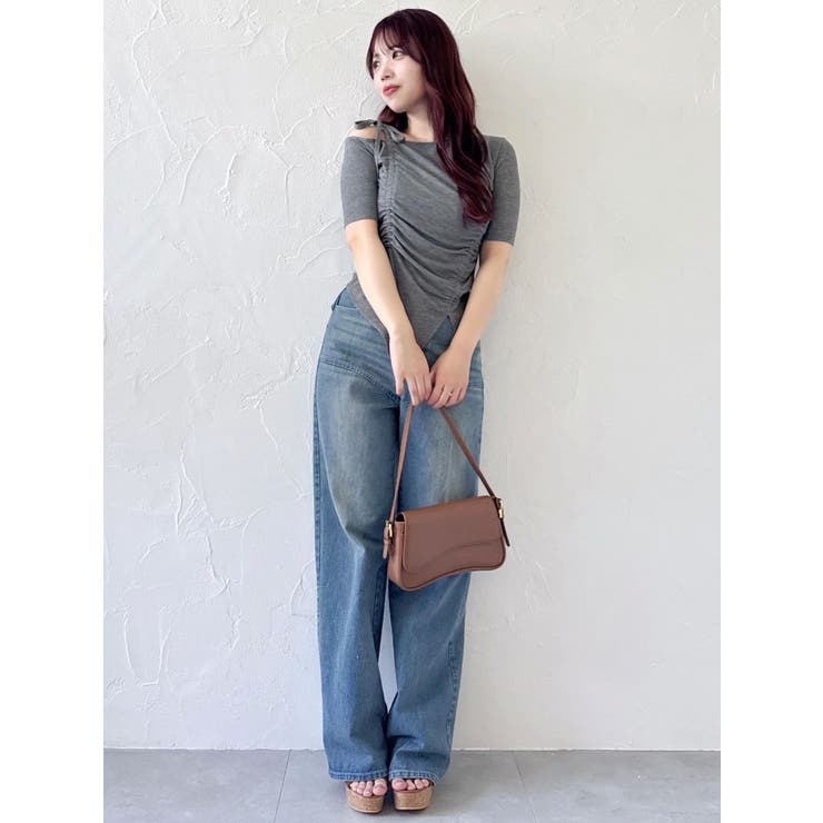 ワンショルギャザーカットトップス | dazzlin | 詳細画像20 