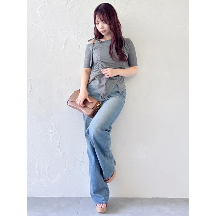 ワンショルギャザーカットトップス | dazzlin | 詳細画像21 