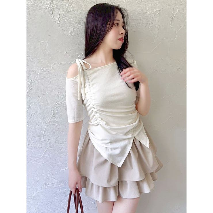 ワンショルギャザーカットトップス | dazzlin | 詳細画像23 