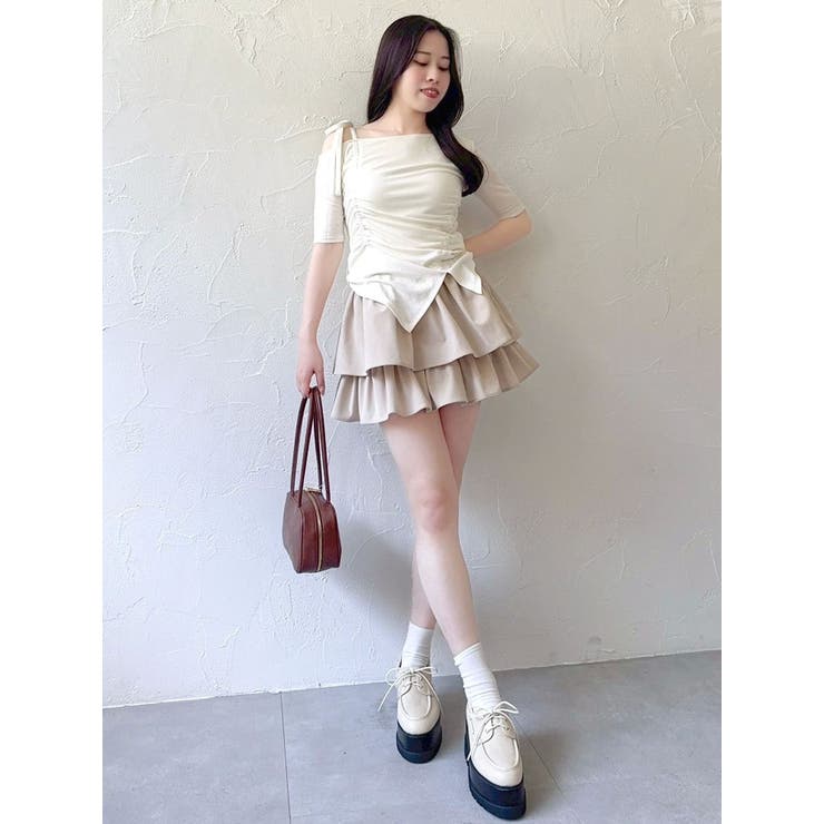 ワンショルギャザーカットトップス | dazzlin | 詳細画像24 