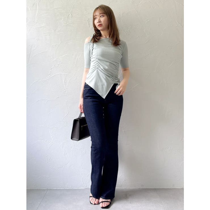 ワンショルギャザーカットトップス | dazzlin | 詳細画像5 