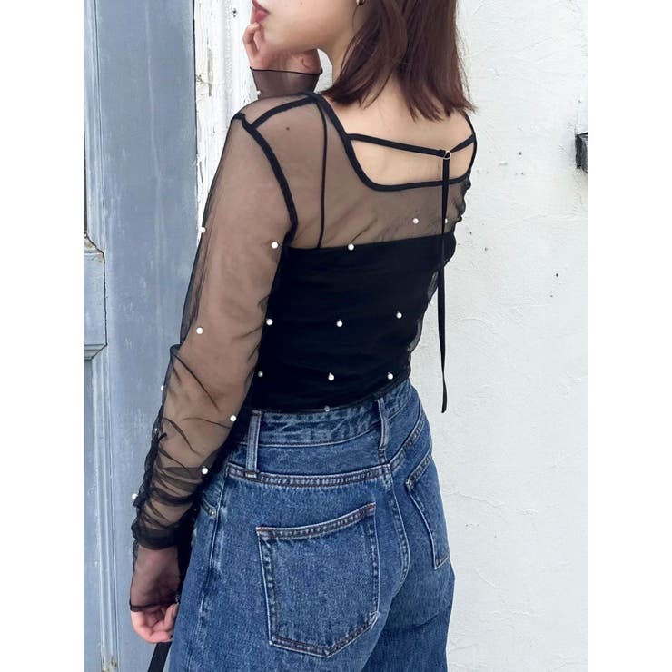 モチーフチュールシアートップス | dazzlin | 詳細画像10 