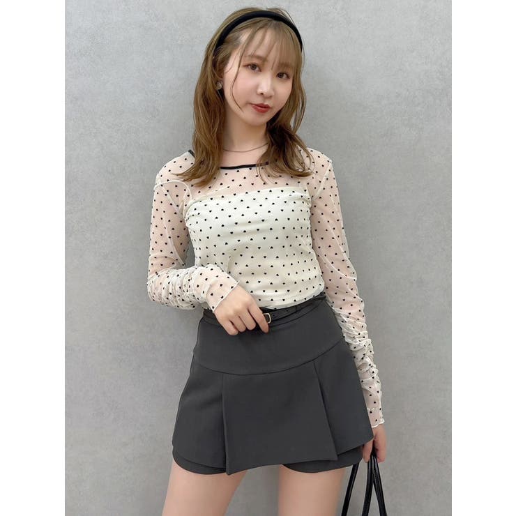 モチーフチュールシアートップス[品番：MKSW0065555]｜dazzlin