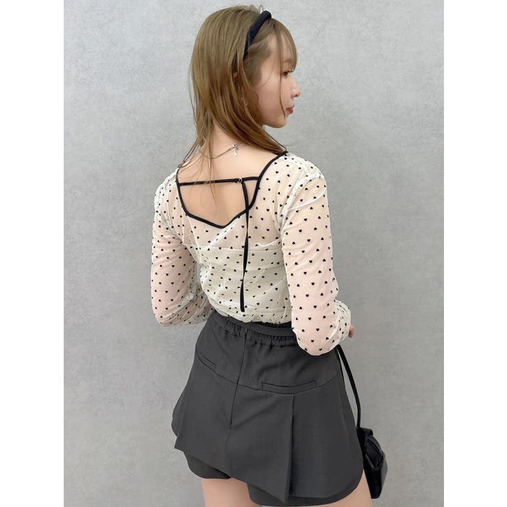 モチーフチュールシアートップス | dazzlin | 詳細画像12 