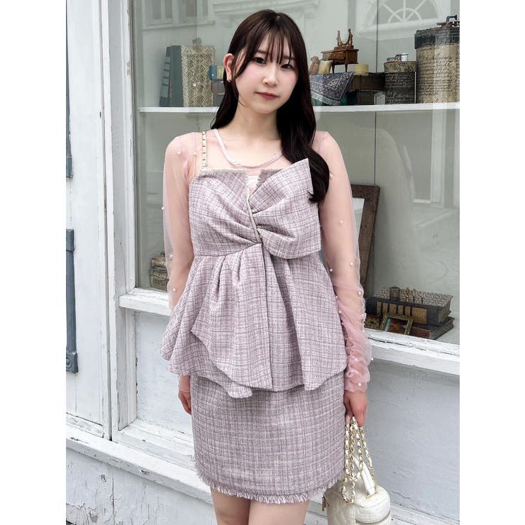 モチーフチュールシアートップス | dazzlin | 詳細画像19 