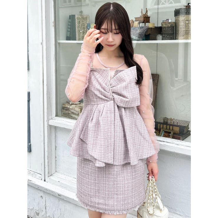 モチーフチュールシアートップス | dazzlin | 詳細画像20 