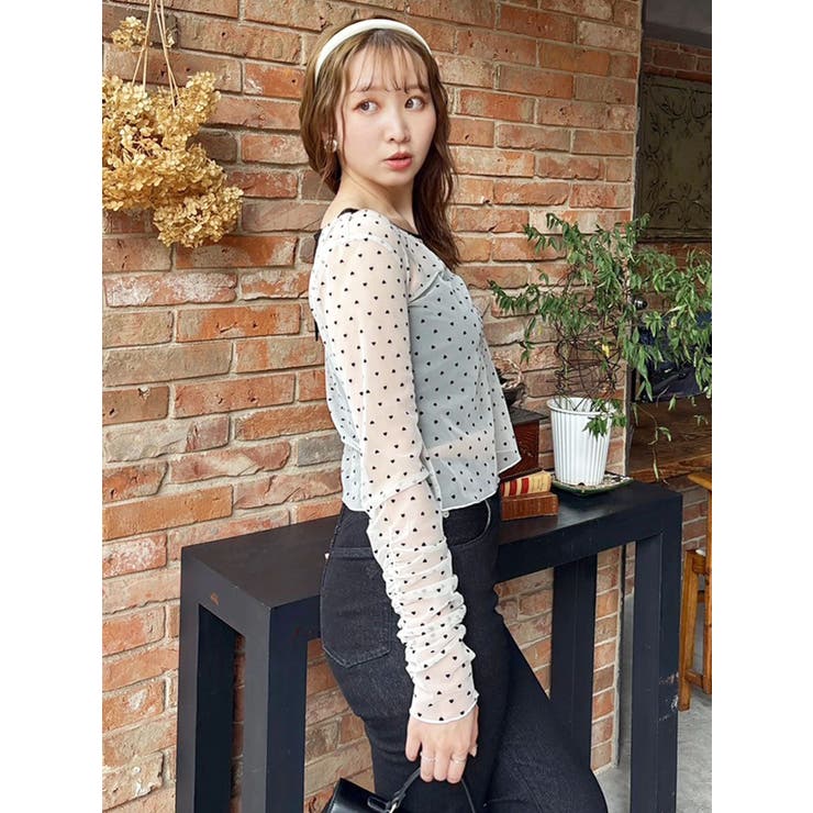 モチーフチュールシアートップス | dazzlin | 詳細画像34 