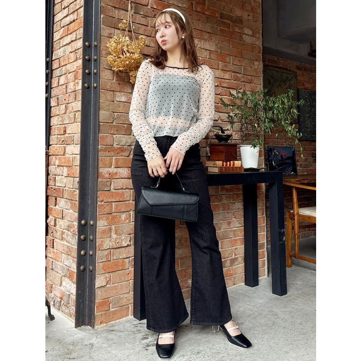 モチーフチュールシアートップス | dazzlin | 詳細画像35 