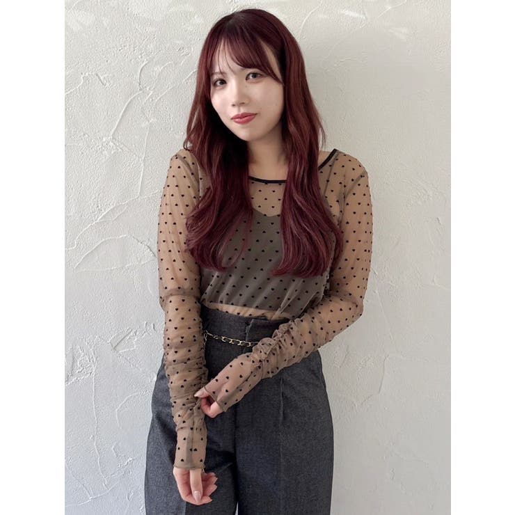 モチーフチュールシアートップス | dazzlin | 詳細画像40 