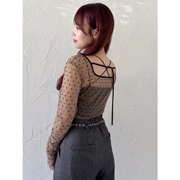 モチーフチュールシアートップス | dazzlin | 詳細画像41 