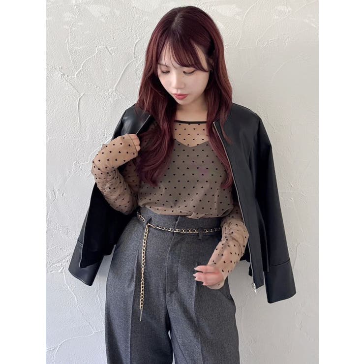 モチーフチュールシアートップス | dazzlin | 詳細画像43 