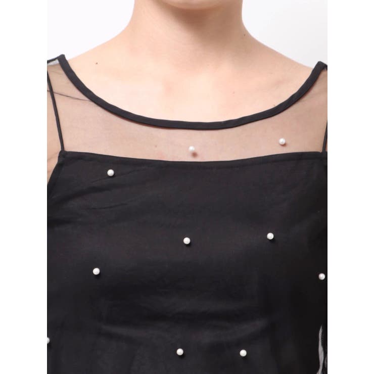 モチーフチュールシアートップス[品番：MKSW0065555]｜dazzlin