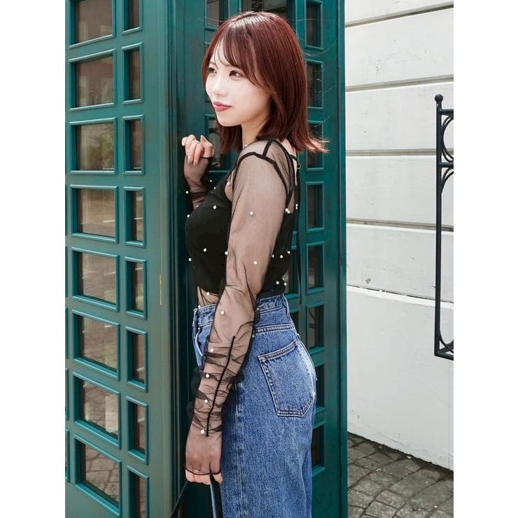 モチーフチュールシアートップス | dazzlin | 詳細画像7 