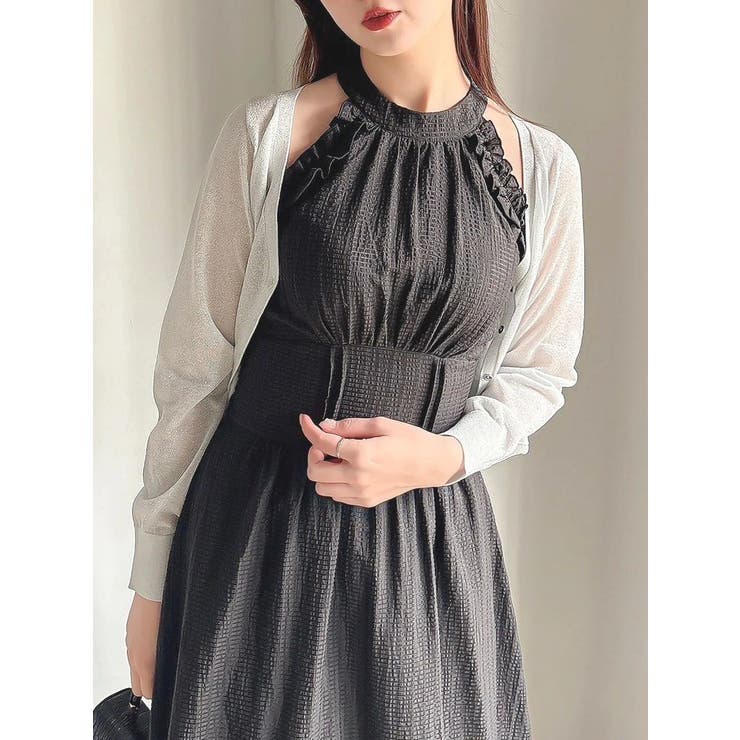 グレー | ラメシアーシンプルニットカーディガン | dazzlin