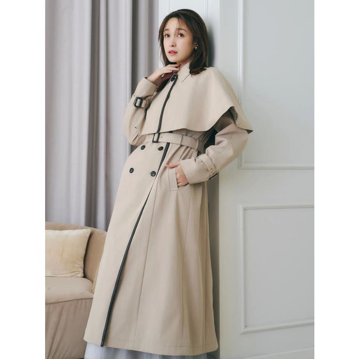 【藤井サチコラボ】ケープ付2WAYトレンチコート | dazzlin | 詳細画像2 