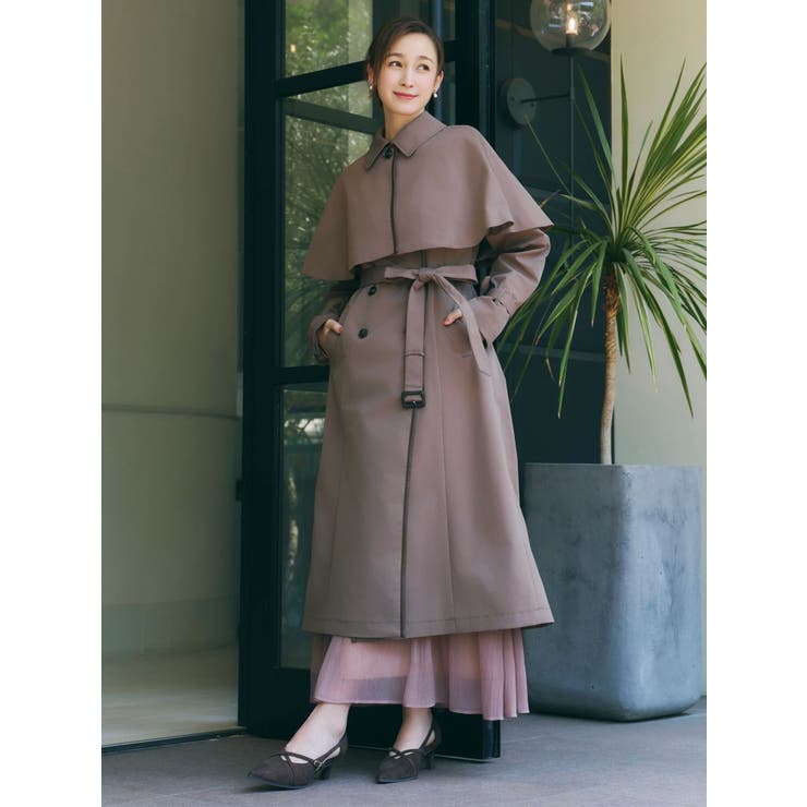 【藤井サチコラボ】ケープ付2WAYトレンチコート | dazzlin | 詳細画像5 