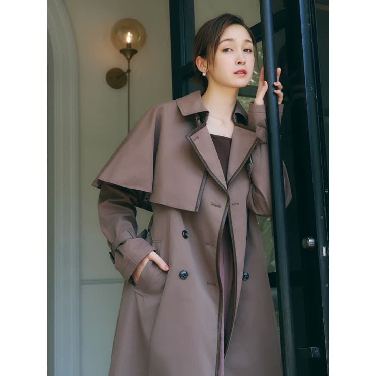 【藤井サチコラボ】ケープ付2WAYトレンチコート | dazzlin | 詳細画像8 