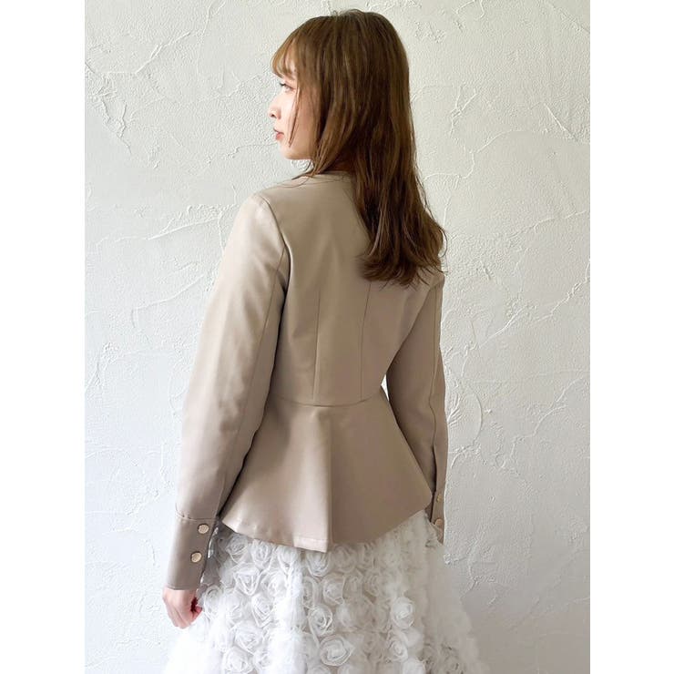 ウエストシェイプフェイクレザージャケット | dazzlin | 詳細画像13 