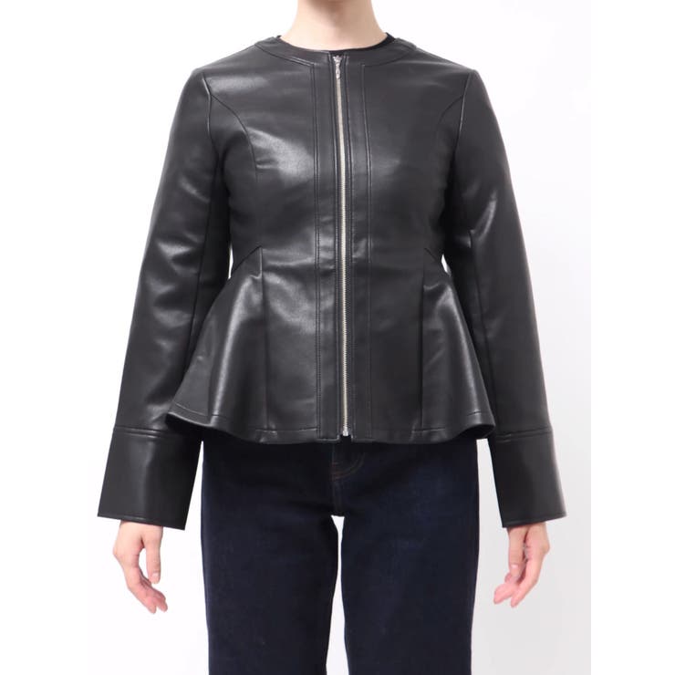 ウエストシェイプフェイクレザージャケット | dazzlin | 詳細画像17 