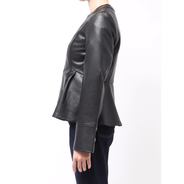 ウエストシェイプフェイクレザージャケット | dazzlin | 詳細画像18 