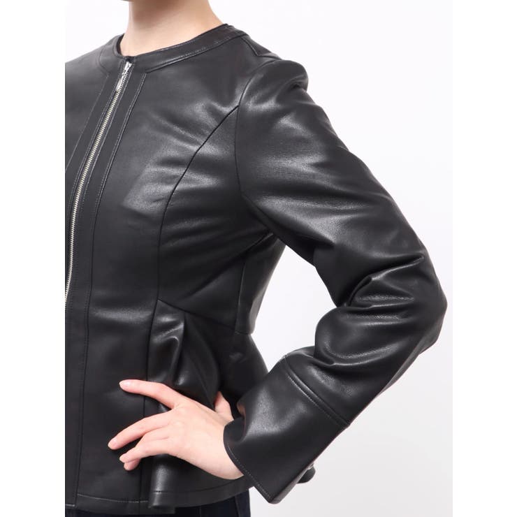 ウエストシェイプフェイクレザージャケット | dazzlin | 詳細画像21 